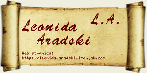 Leonida Aradski vizit kartica